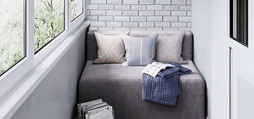 Серый диван в интерьере-7, Диван Драм